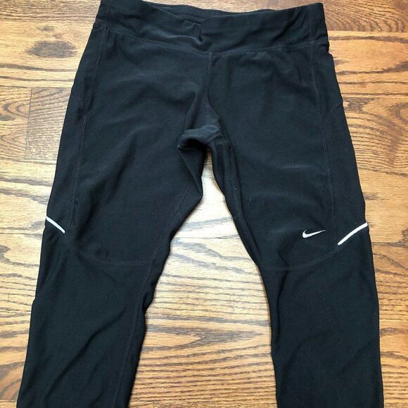 Nike Stay Warm Running Capri Tights Black Color 519841-010 Women's Small - Picture 1 of 5